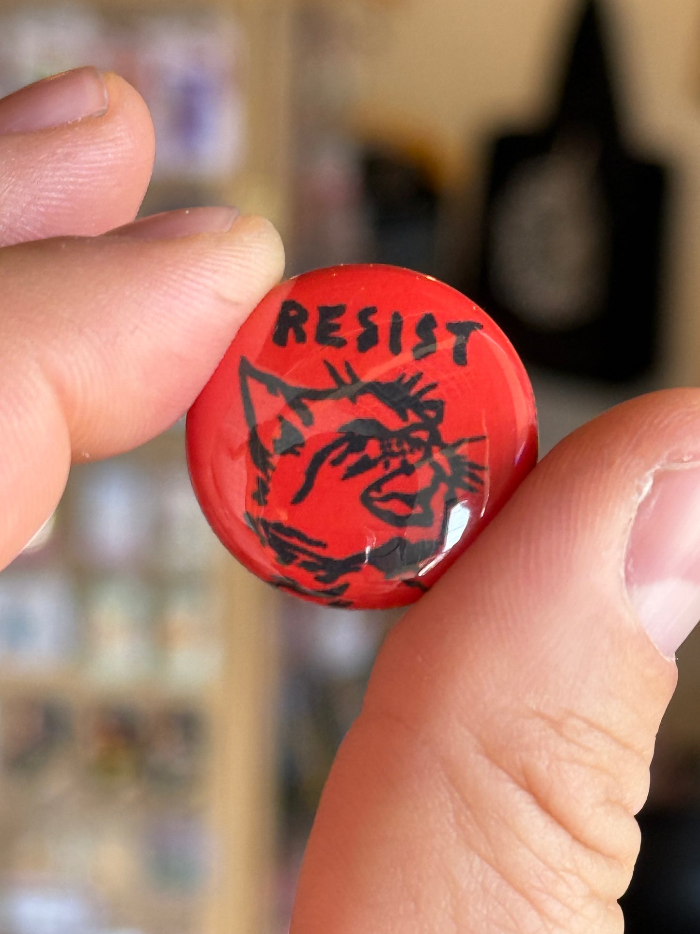 Resist Button by Stephanie Han