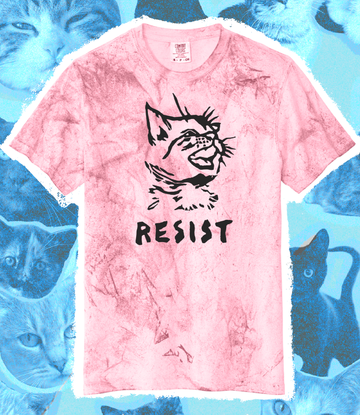 “Resist” limited edition “Color Blast” CLAY tee