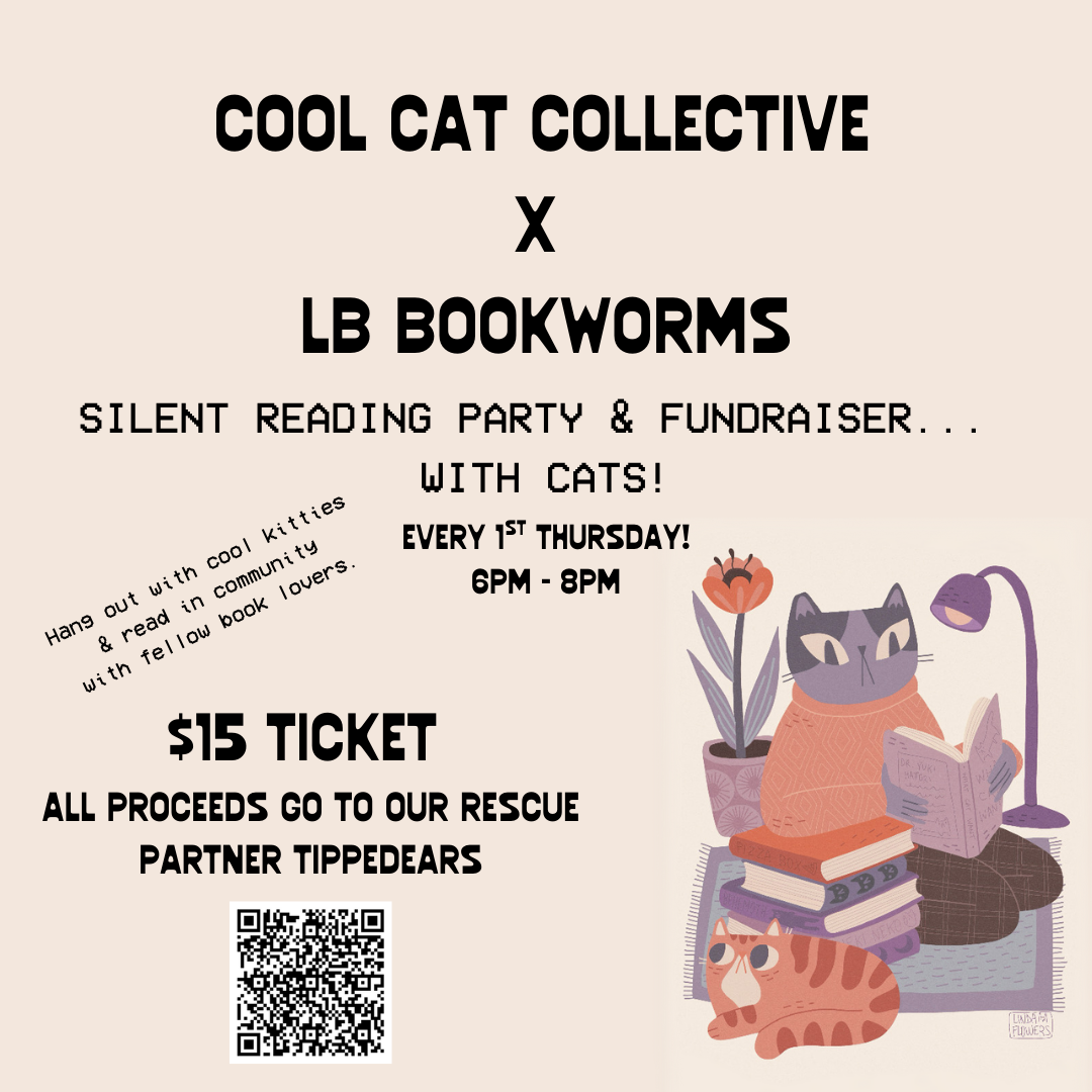 LB Bookworms Silent Reading Party at Cool Cat Collective
