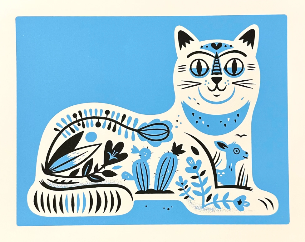 “Souvenir Cat" print