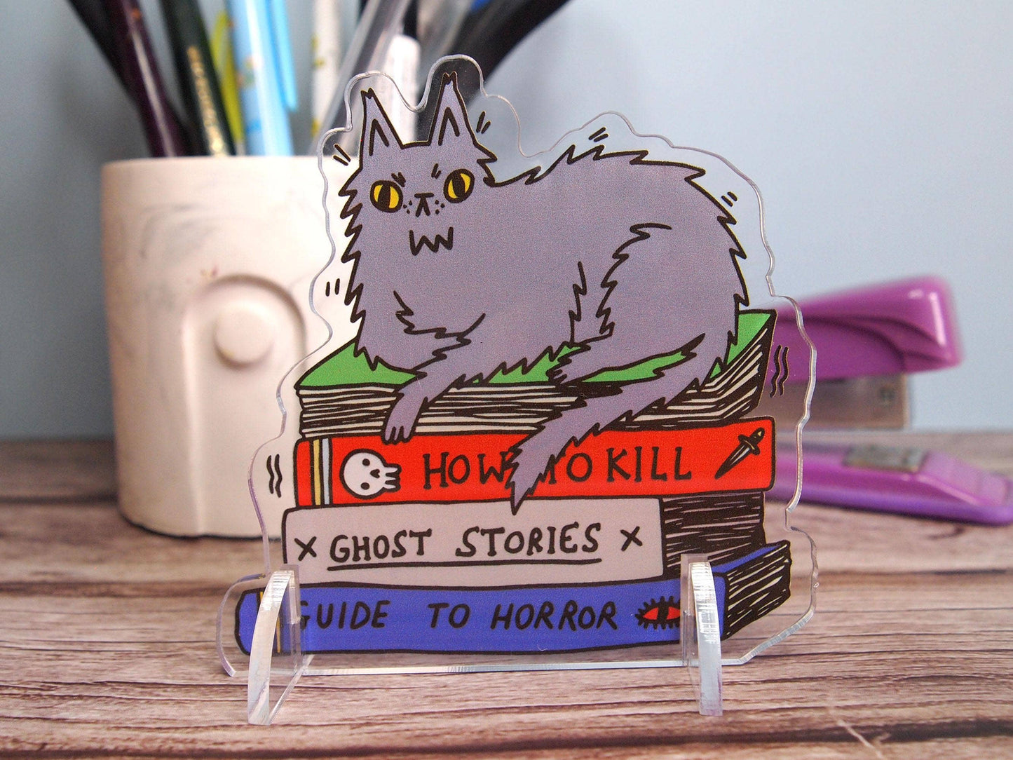 Spooky Cat Acrylic Desk Pet Standee Ornament