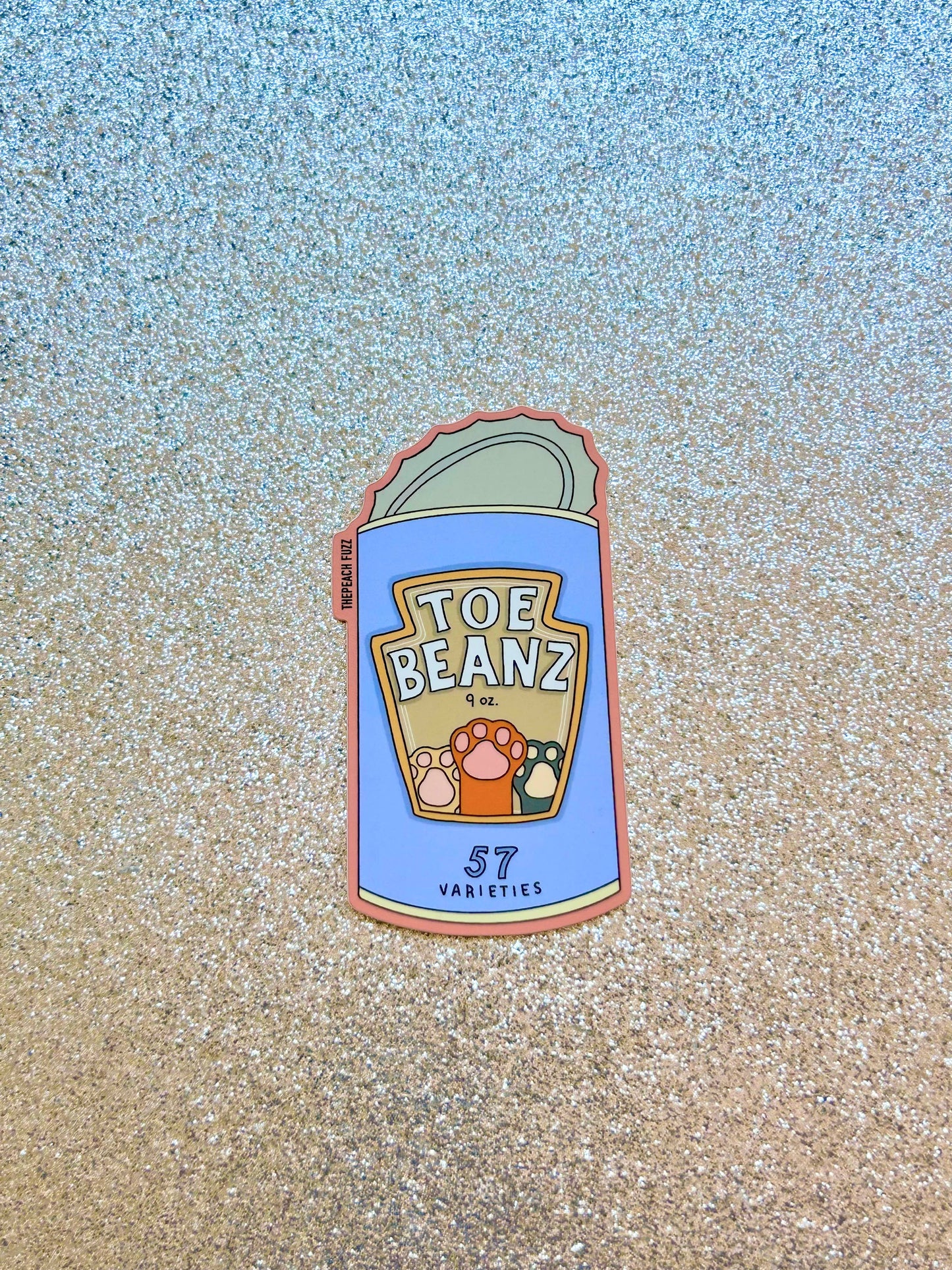 The Peach Fuzz - Toe Beans Sticker