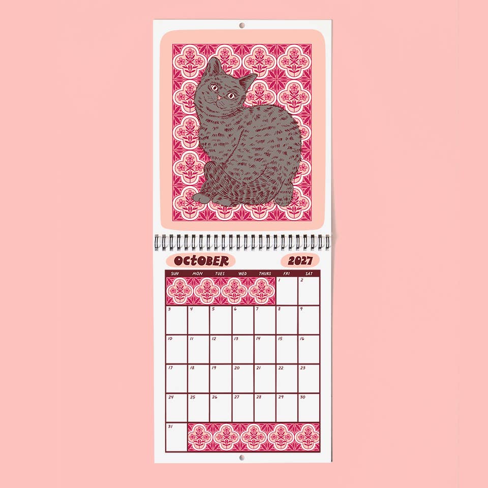 Meow Monthly 2027 Calendar
