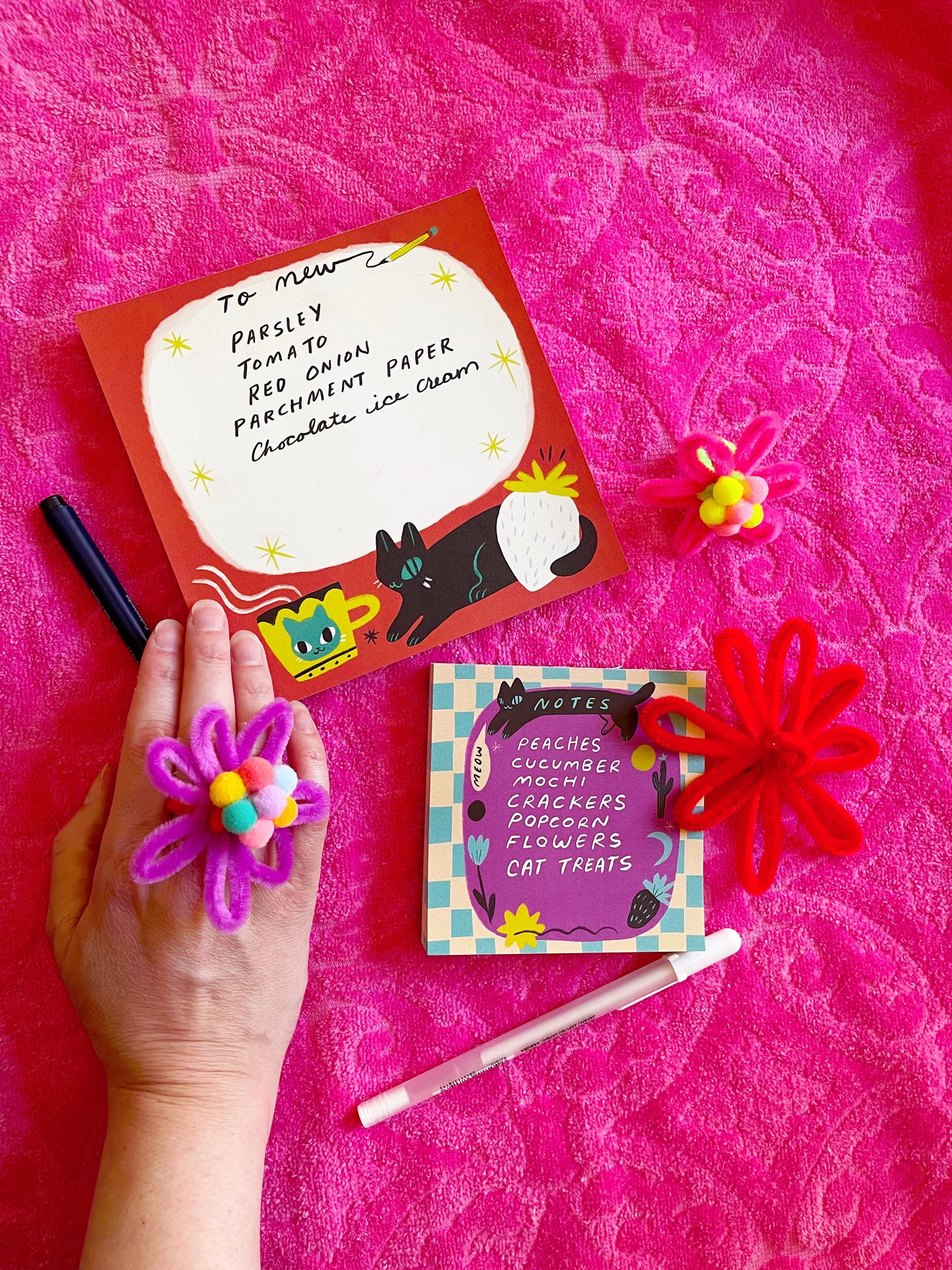 Bunny Dee - 6x6inches 100 page cat themed notepad