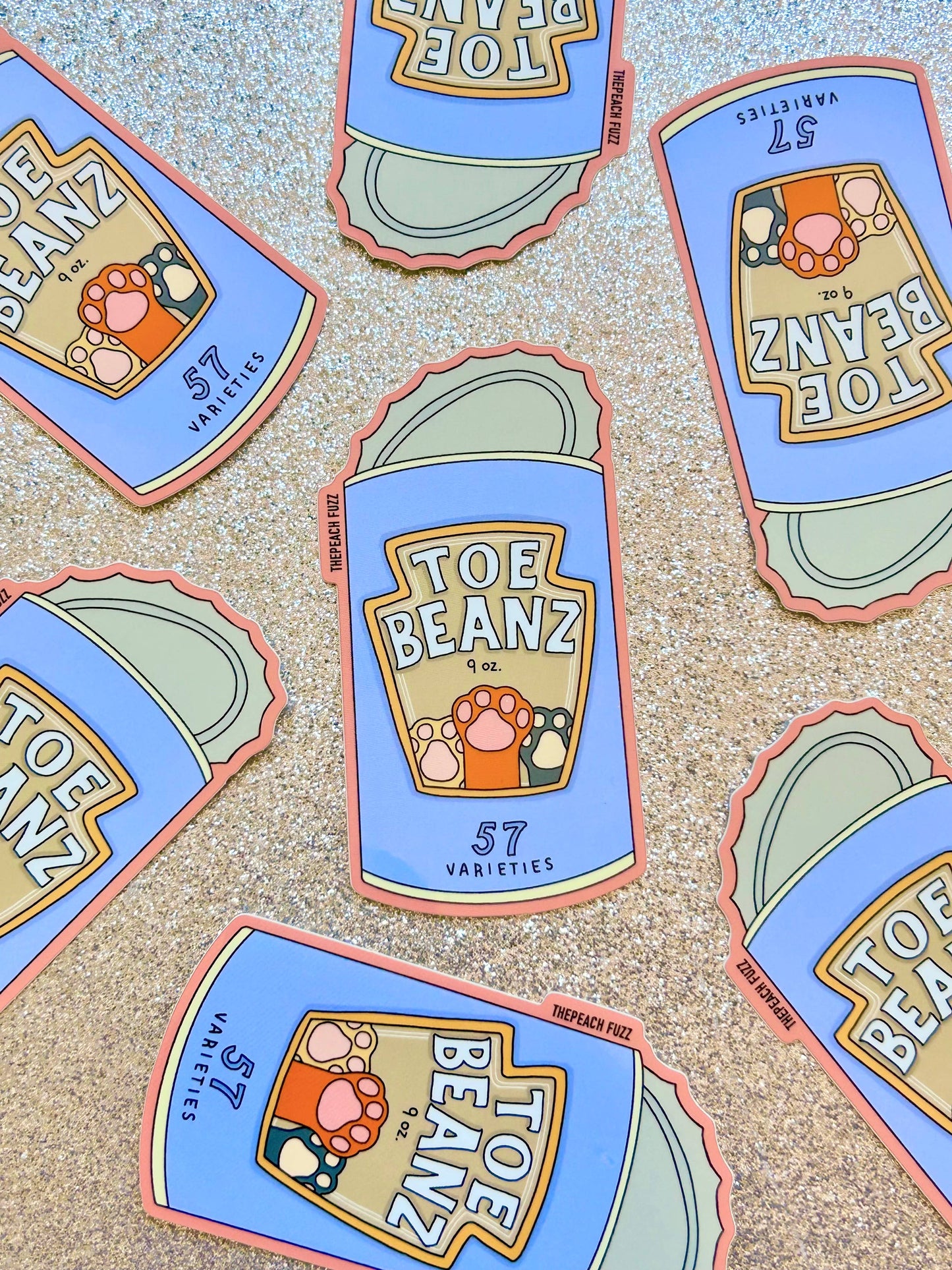 The Peach Fuzz - Toe Beans Sticker