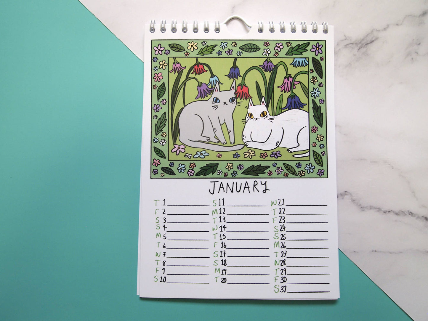 I like Cats 2026 A5 wall calendar