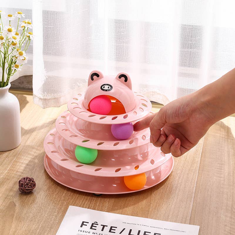 Frog Head 4-Layer Interactive Cat Toy