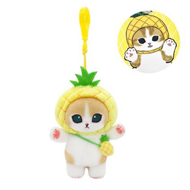 Mofusand Fruit Costume Plush Keychain 4 Designs (9cm)Random