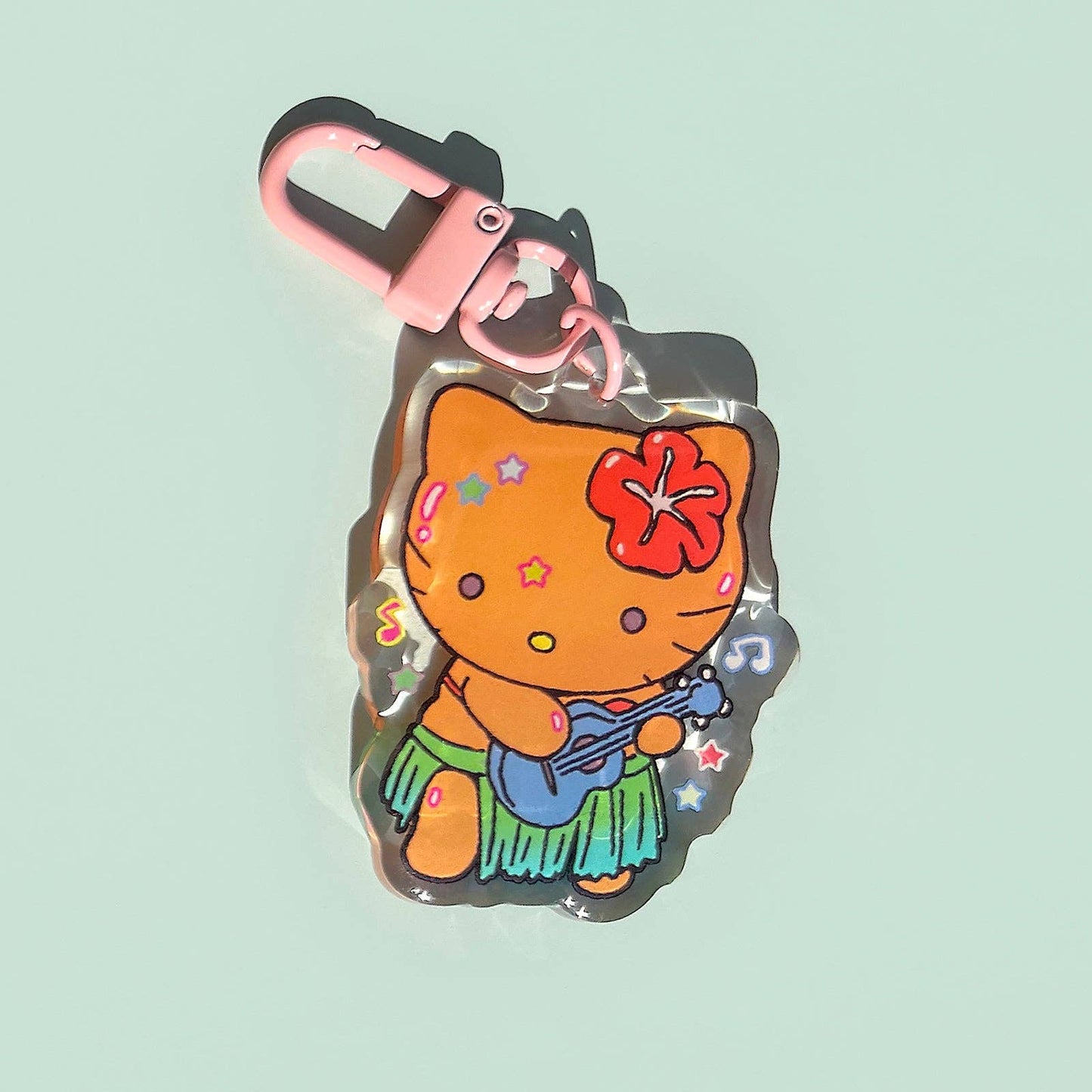 Aloha Kitty Keychain