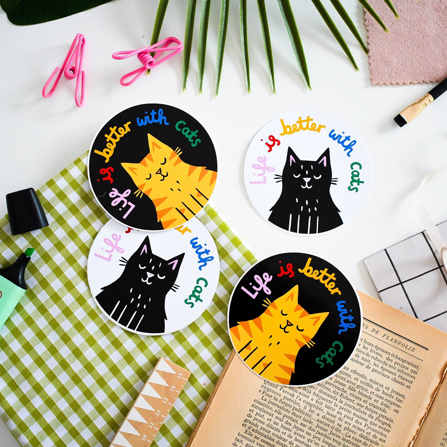 Life is Better with Cats sticker