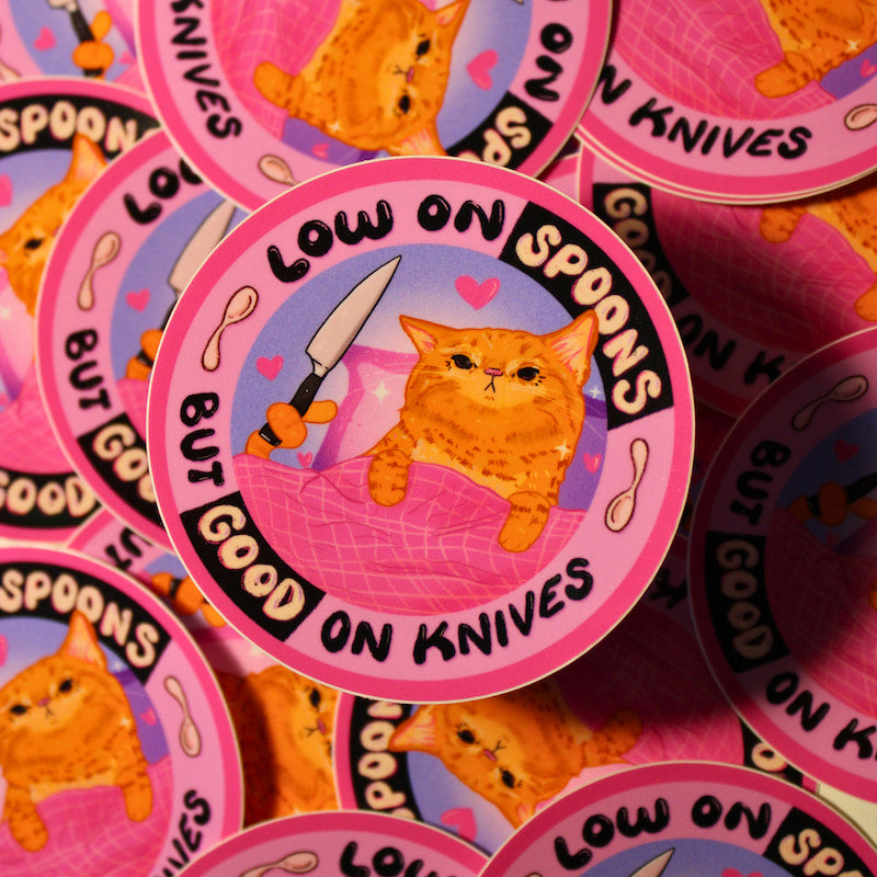 Low on Spoons, Good on Knives sticker