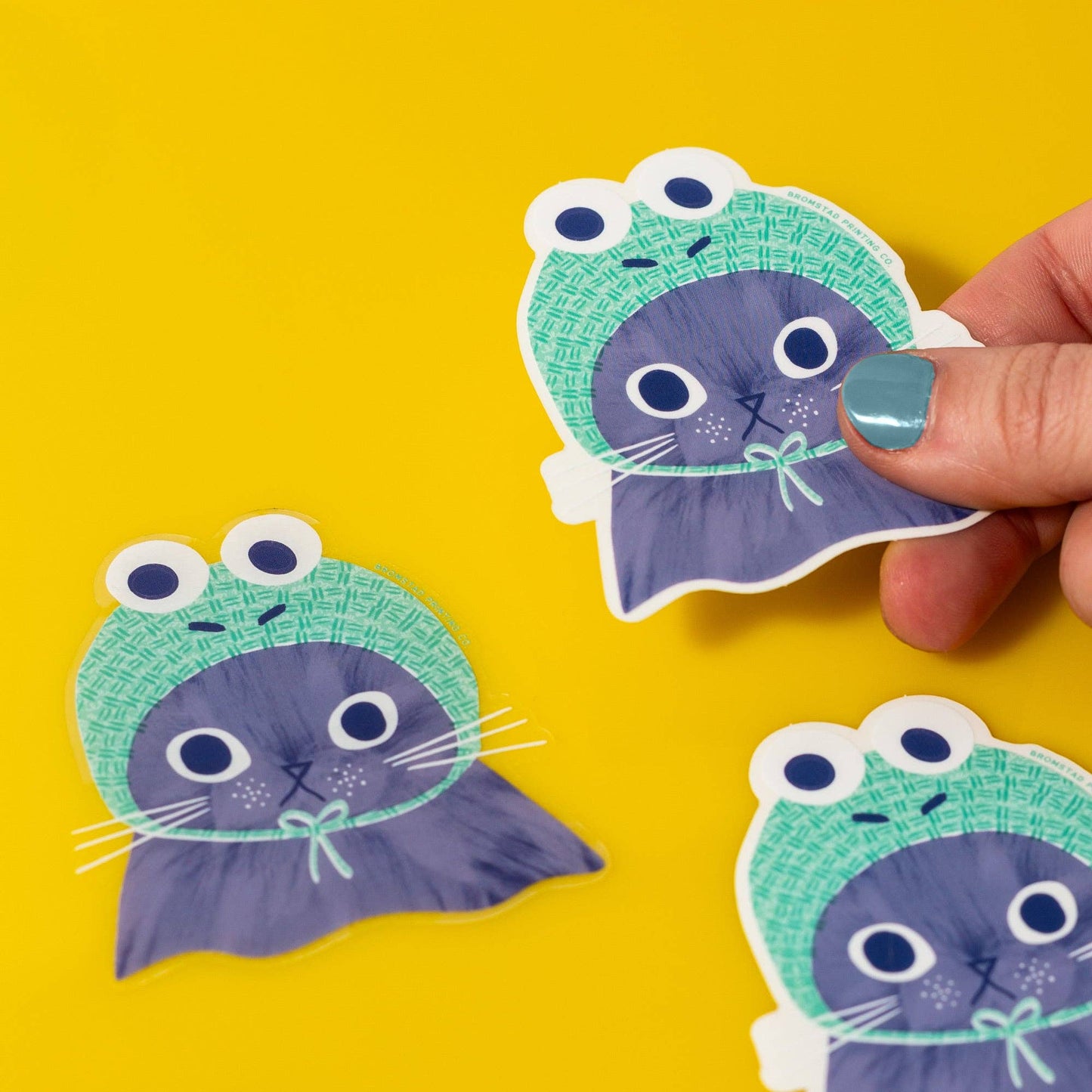 Frog Hat Cat Sticker