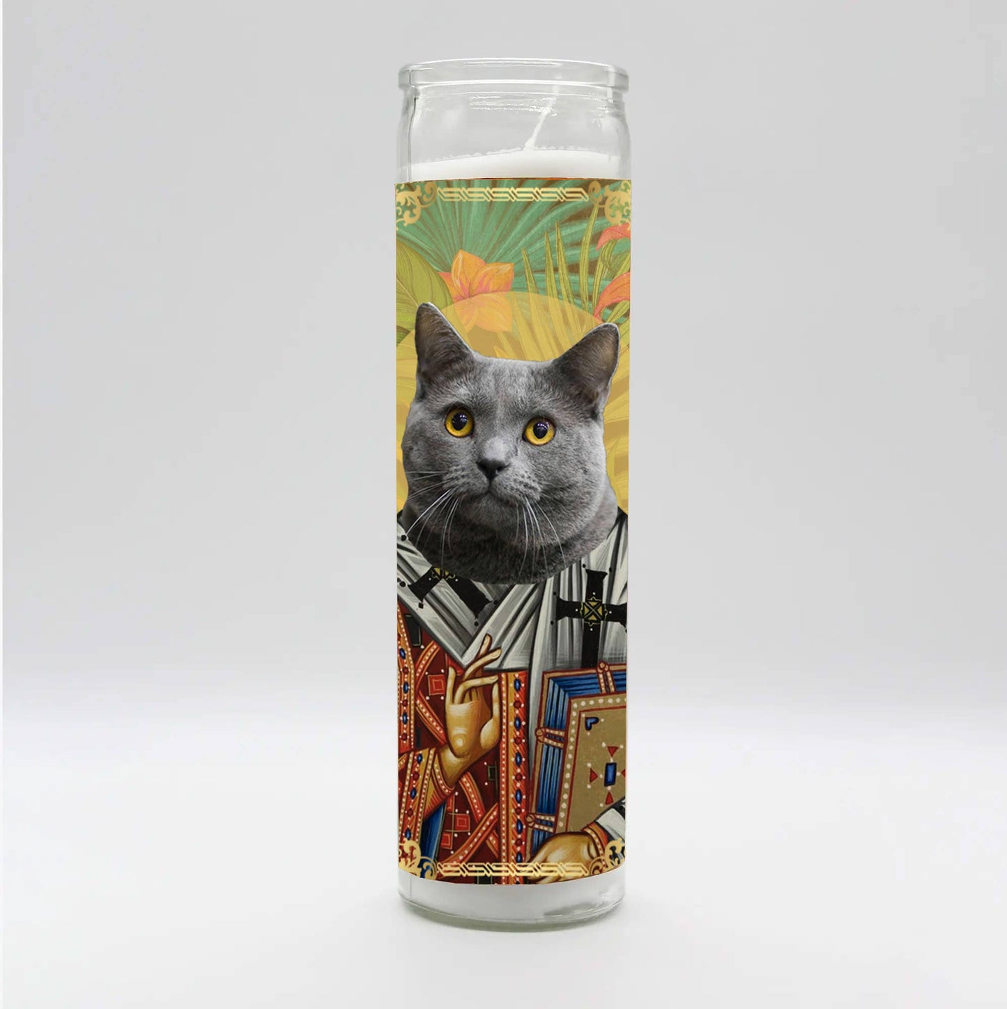 Saint Chartreux Cat Candle
