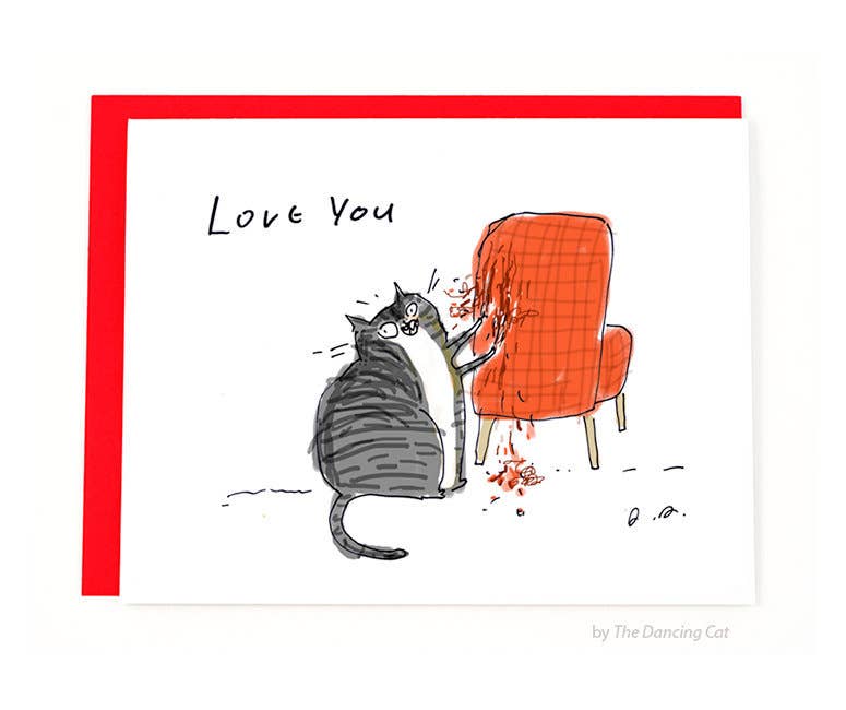 Chair Rip Cat Card