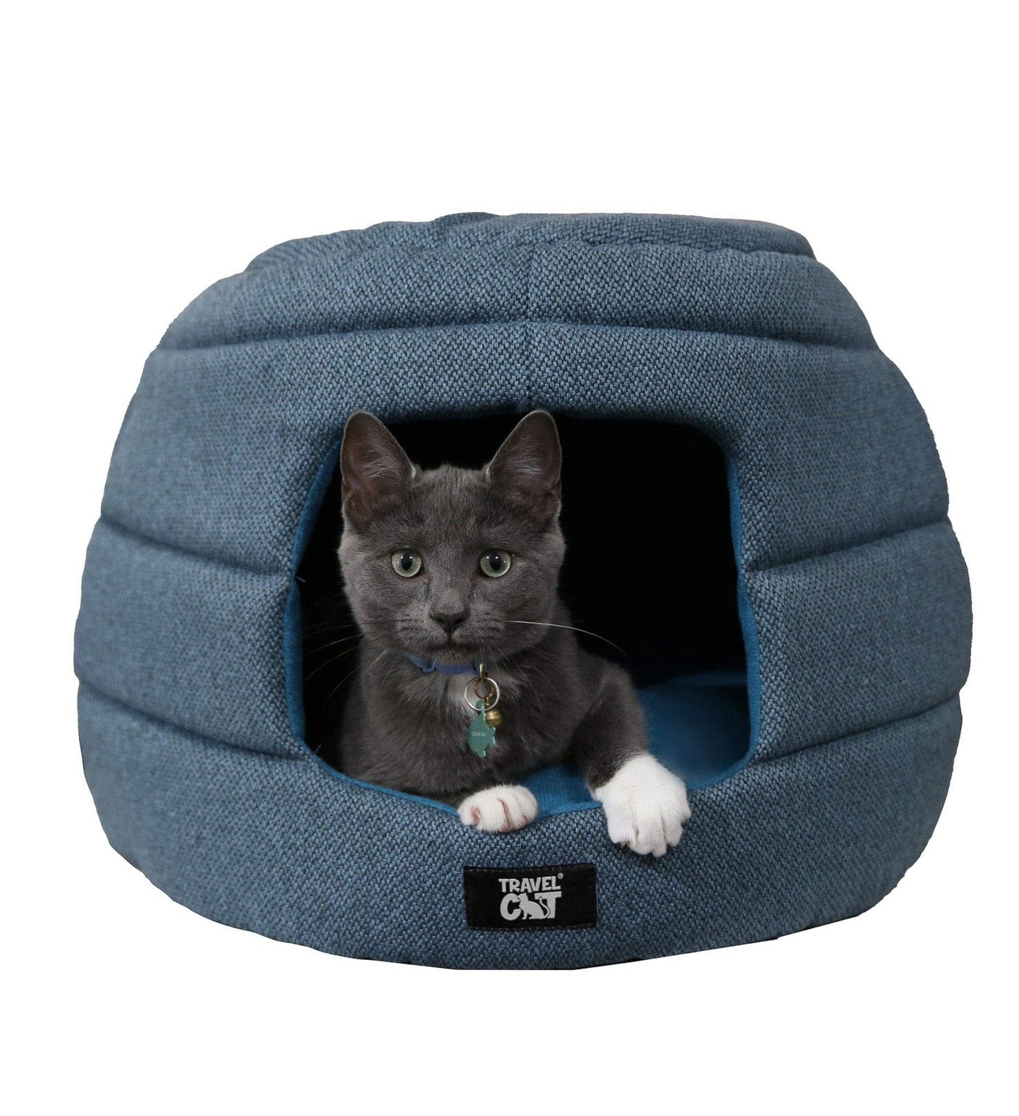 Travel Cat | Your Cat Backpack - "The Meowbile Home" Convertible Cat Bed & Cave - Blue