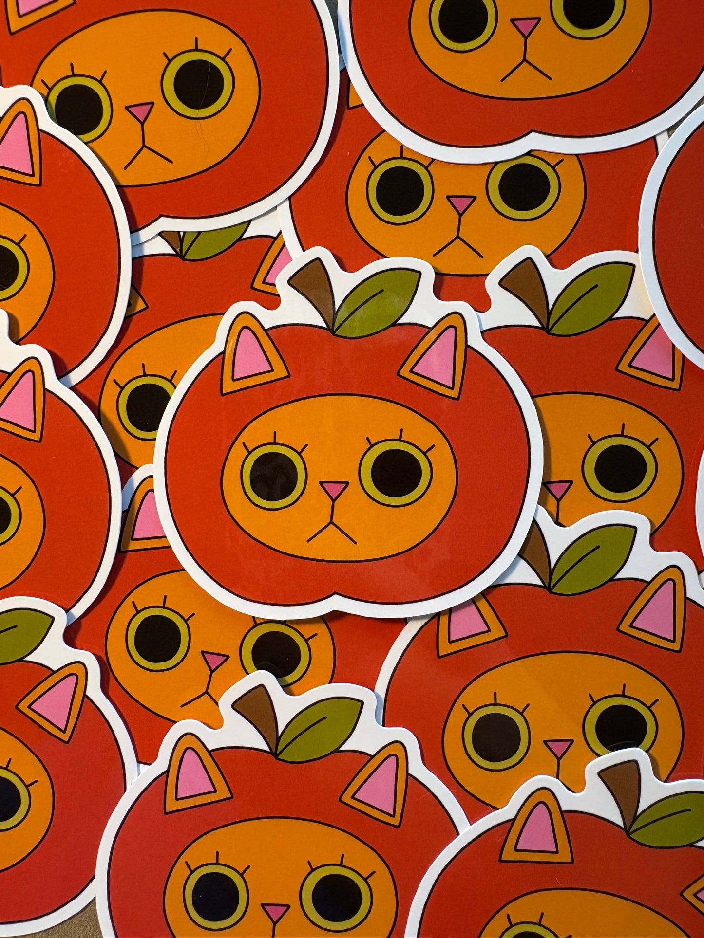 Apple Cat Sticker