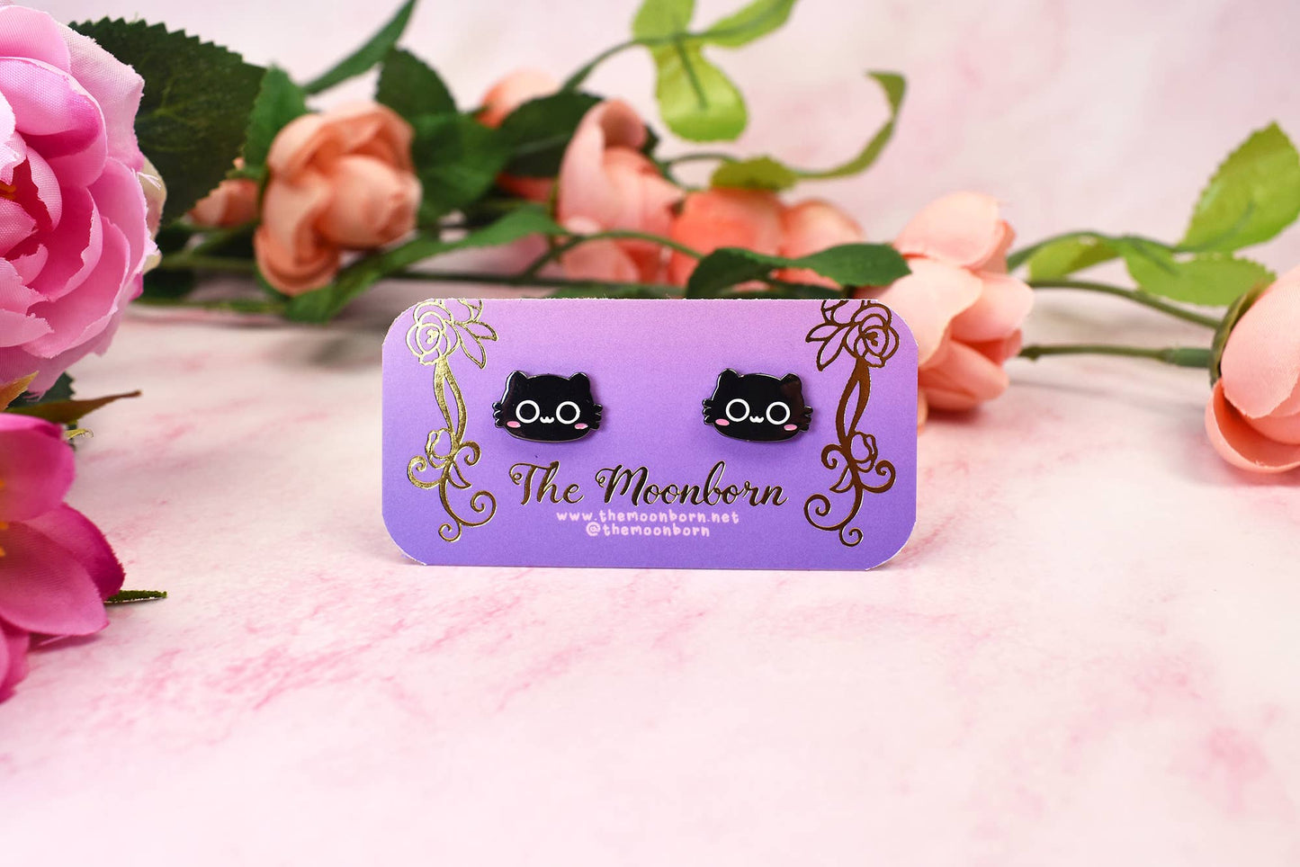 Moonborn Cats! Stud Earrings