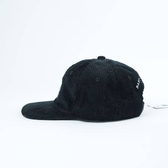 Adult Black Cat Corduroy Hat - Black