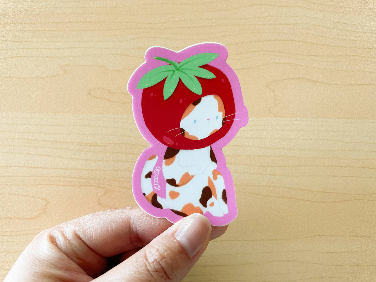 Tomato Cat Waterproof Vinyl Sticker