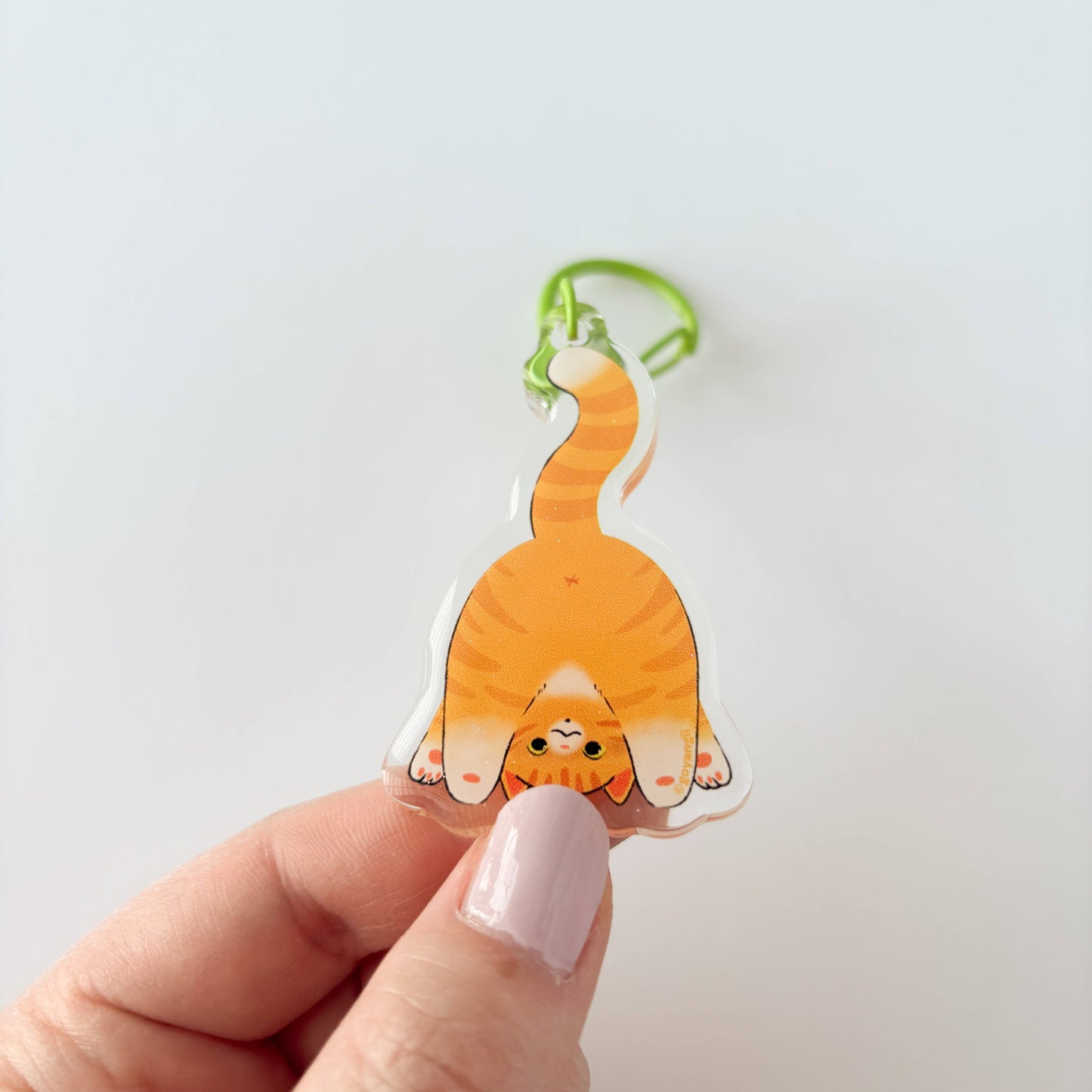Peekaboo Glitter Acrylic Keychain