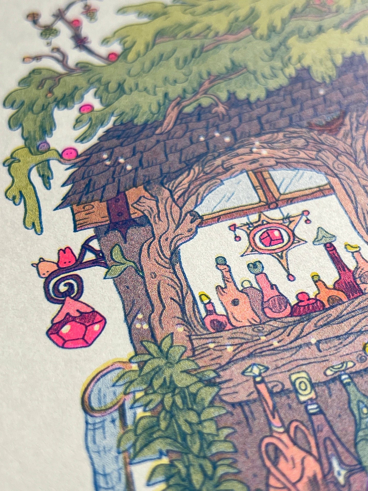 Little Witch House Riso Print