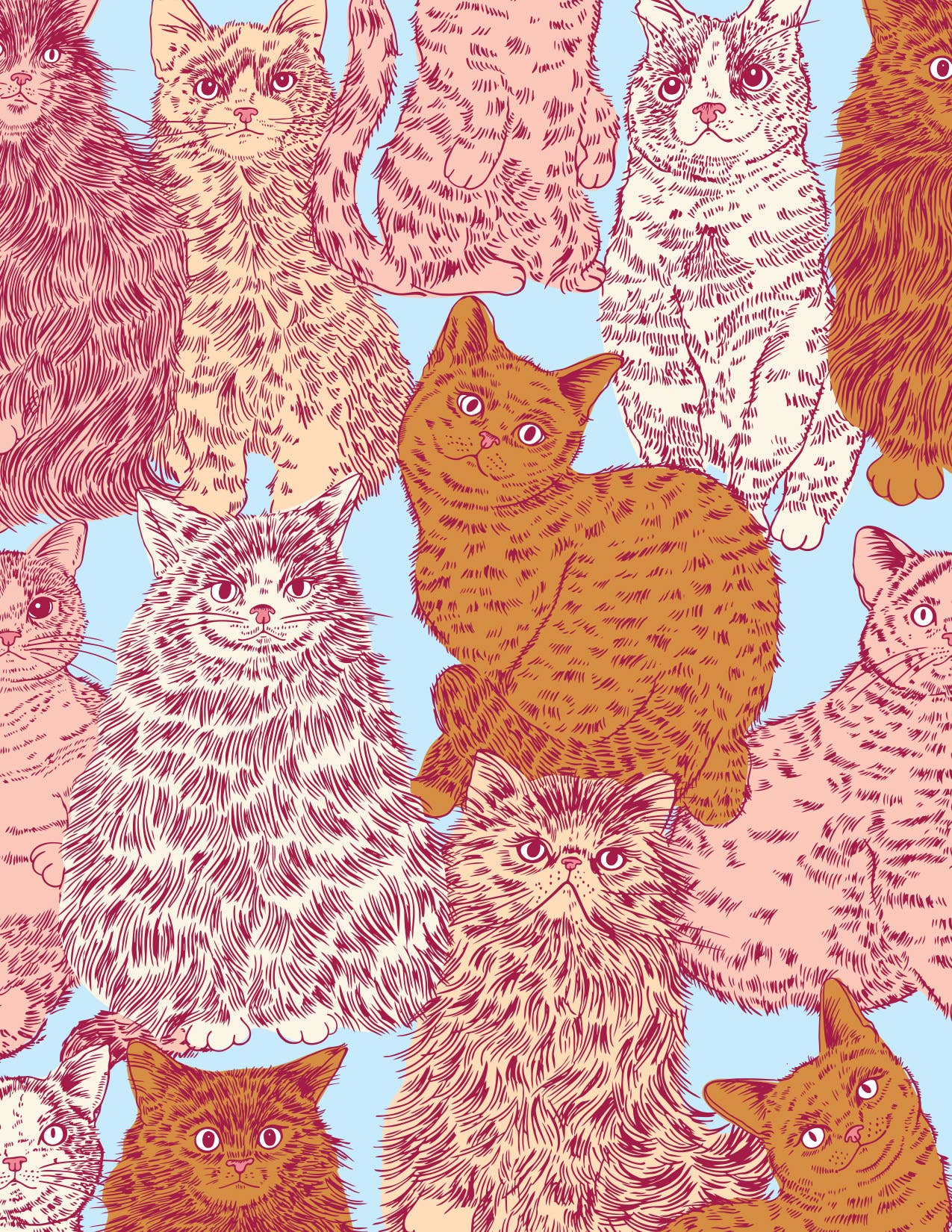 Large Meow Cats Gift Bag