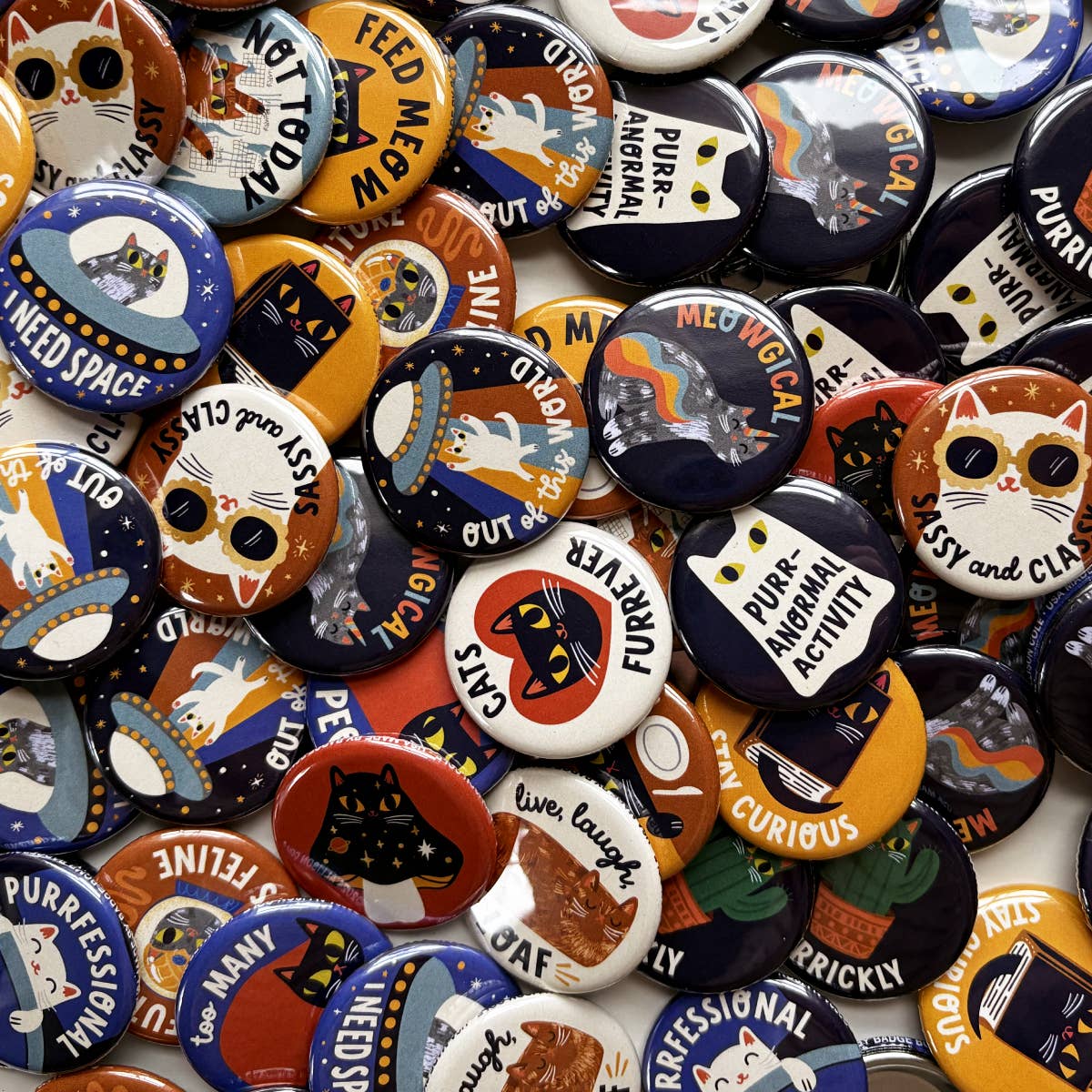 Feline Flair Buttons