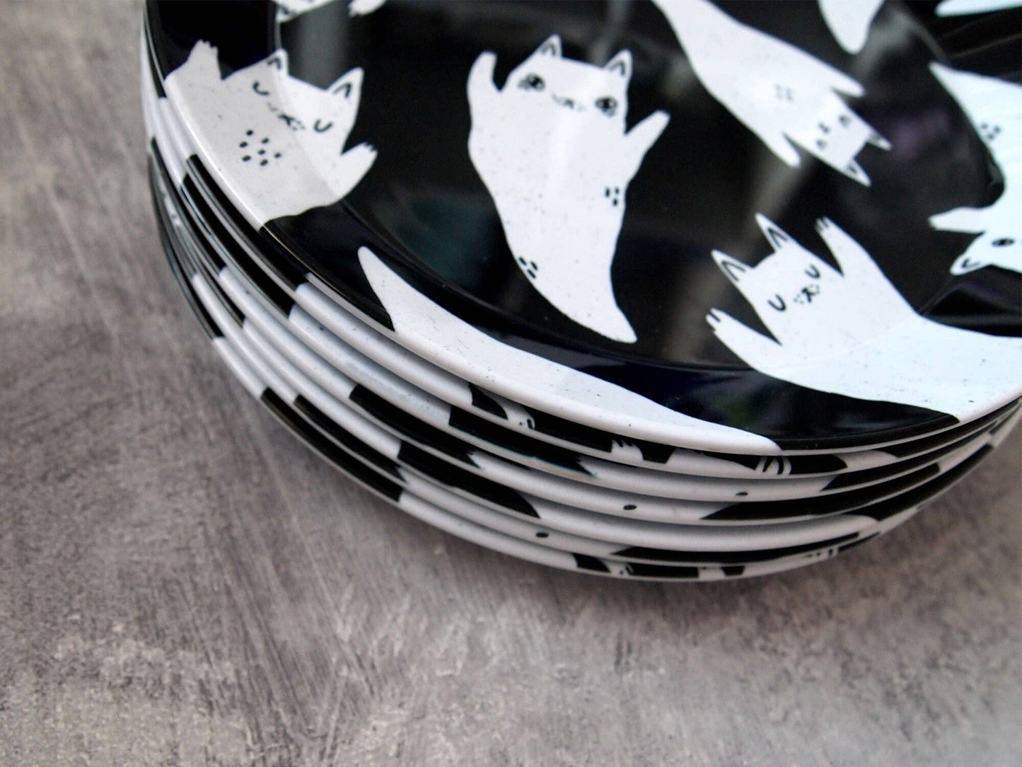 Ghost Cats Spooky Party Plate, plastic plate, picnic plate