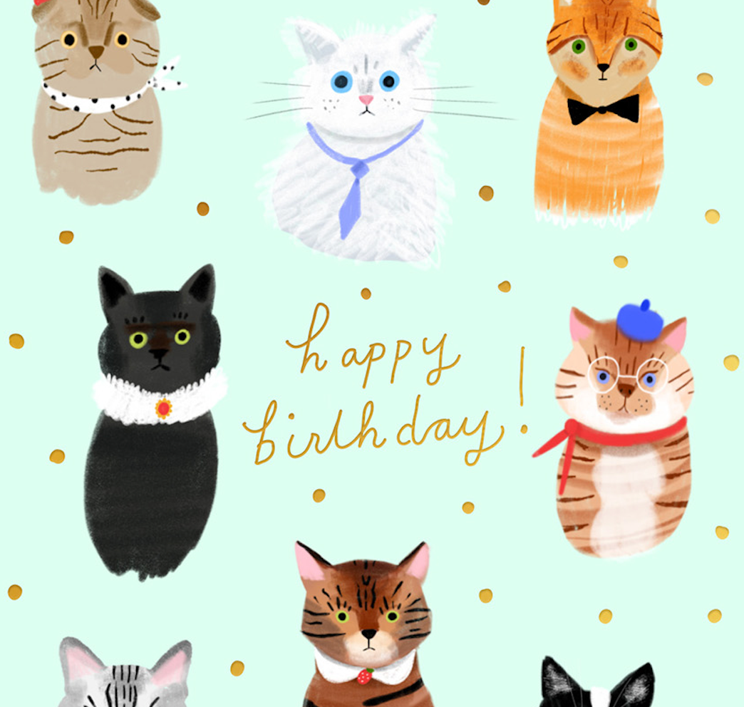 PARTY CATS - Birthday Card