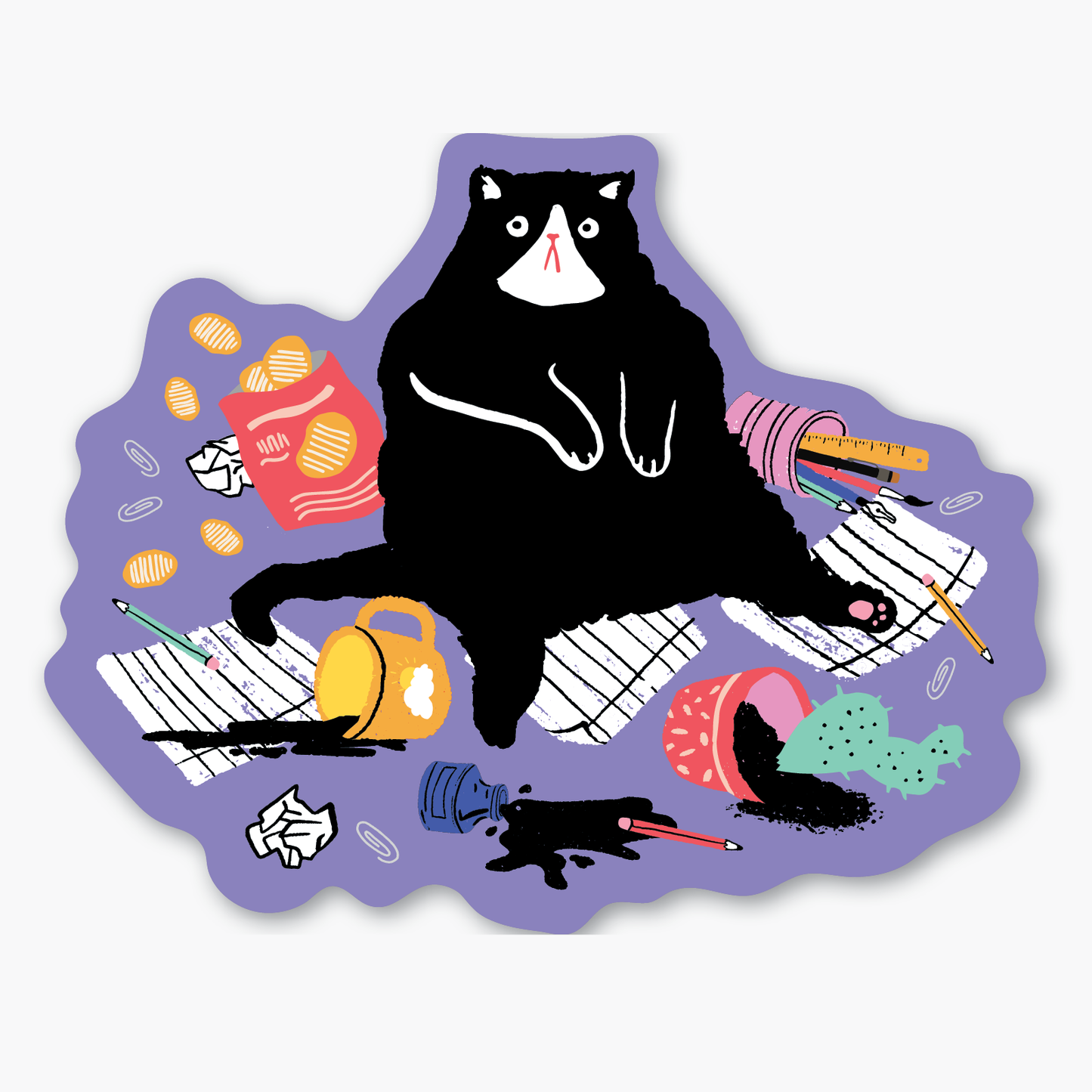 Naughty Cat Sticker
