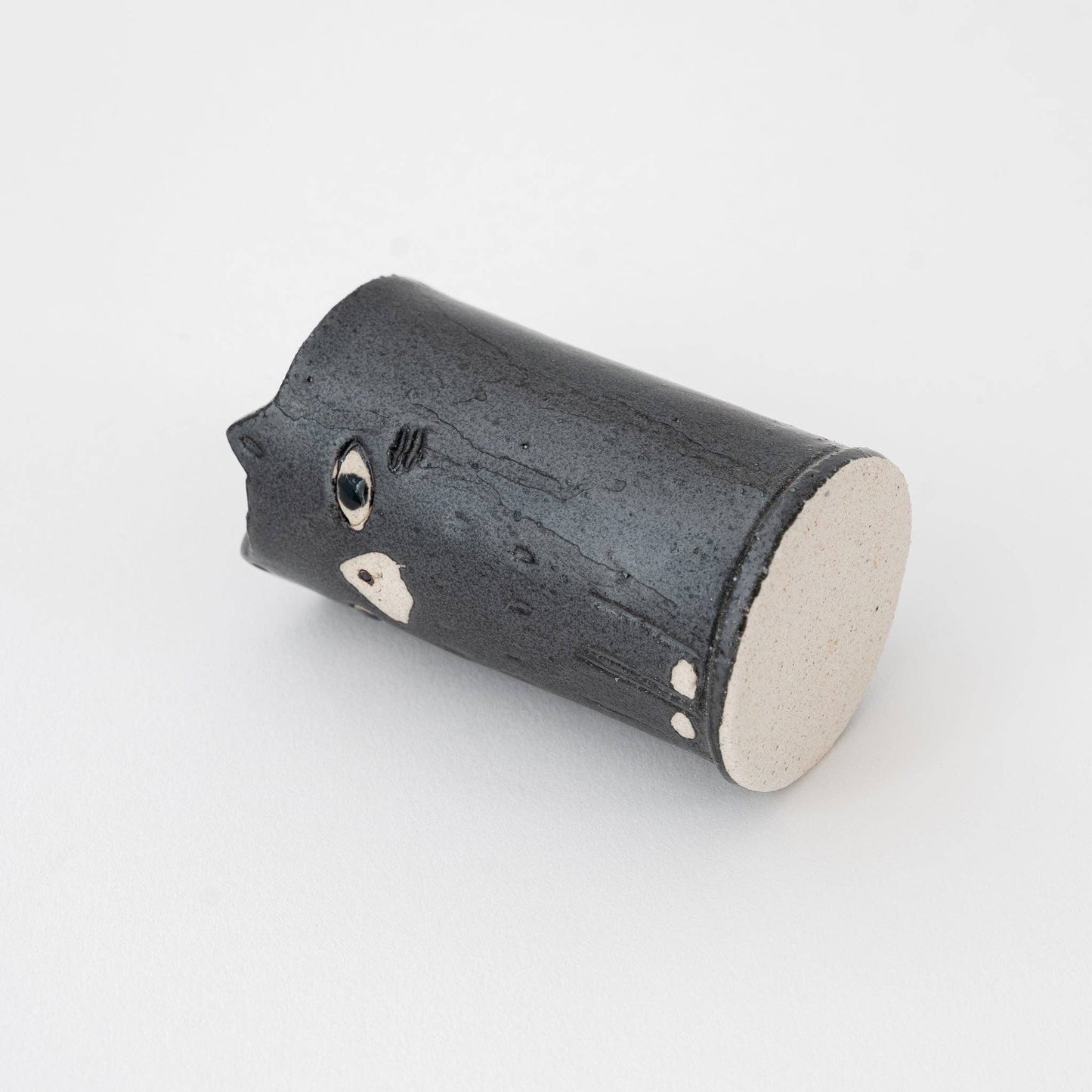 Handmade Cute Ceramic Cat Mini Vase – Black