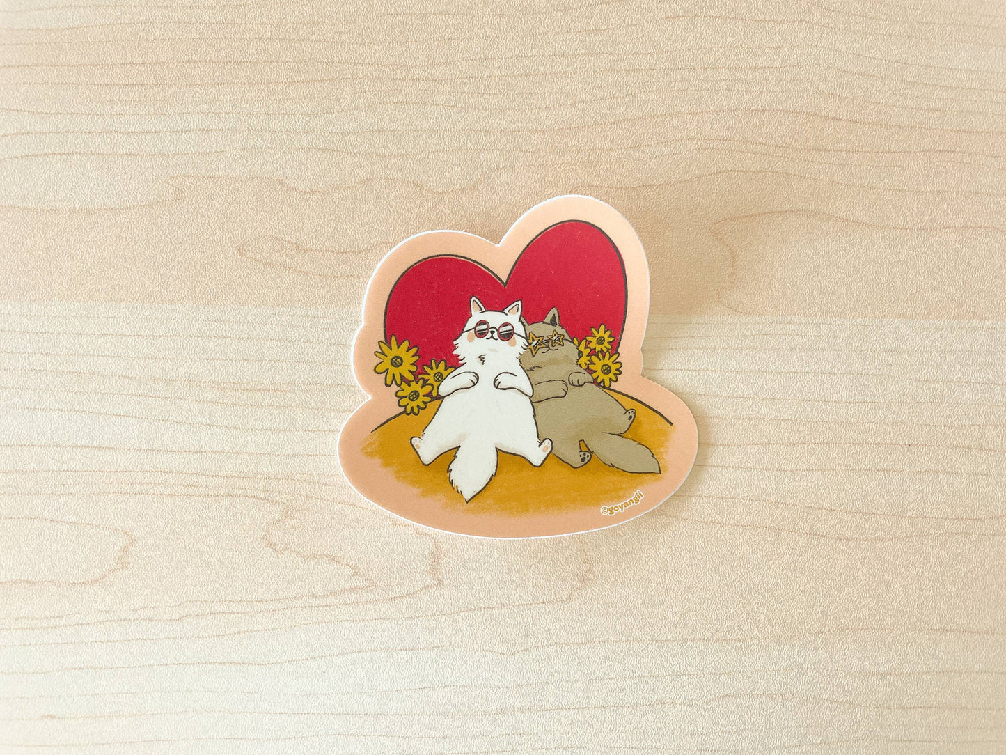 BFF Cats Waterproof Vinyl Sticker