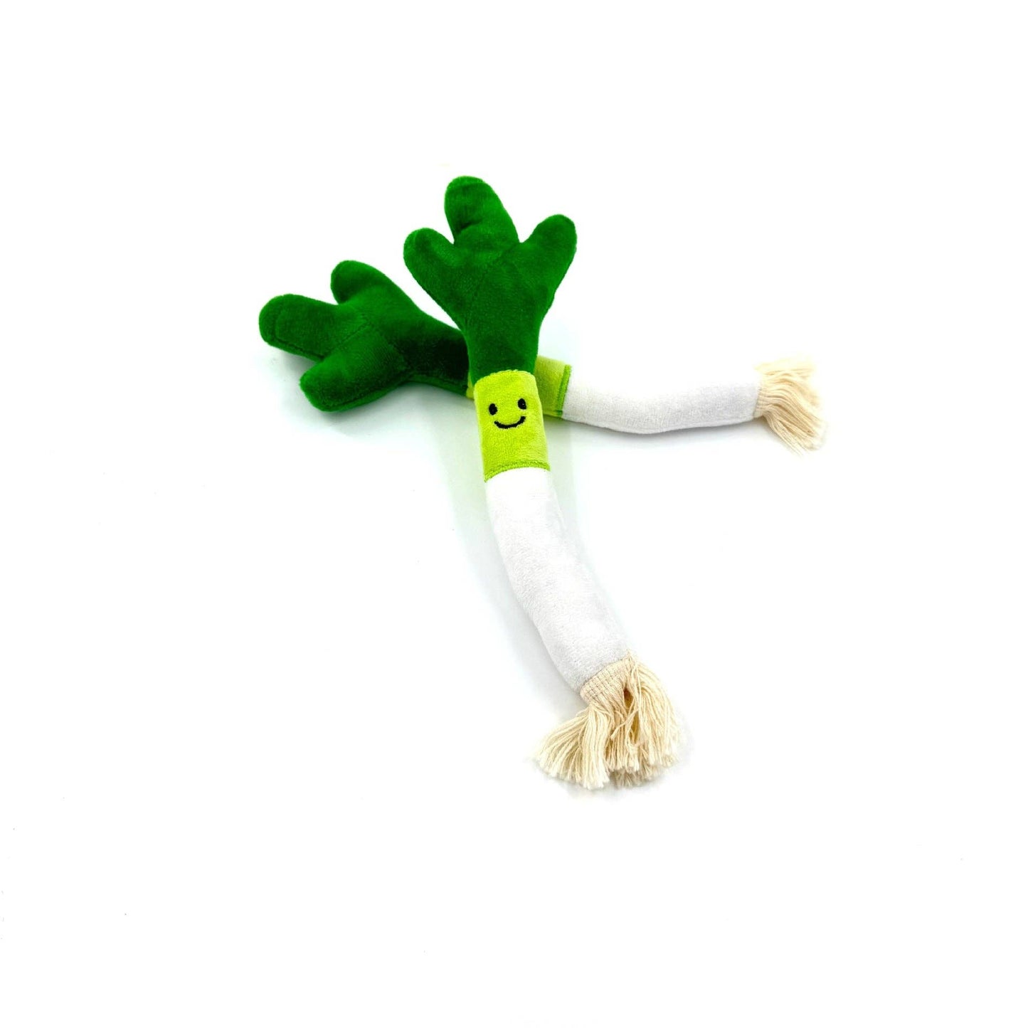 Cheerhunting - Moo - Fun Plush Leek Pet Toy with Rope Ends