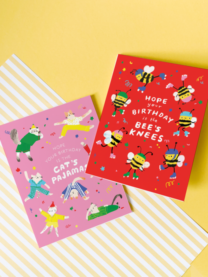 Karen Schipper - Cat's Pajamas Birthday - Cat Pun Birthday Card