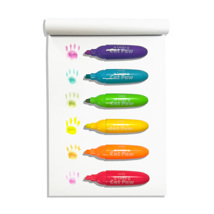 OOLY - Lucky Cat Paw: Neon Highlighters - Berry Scent (Set of 6)