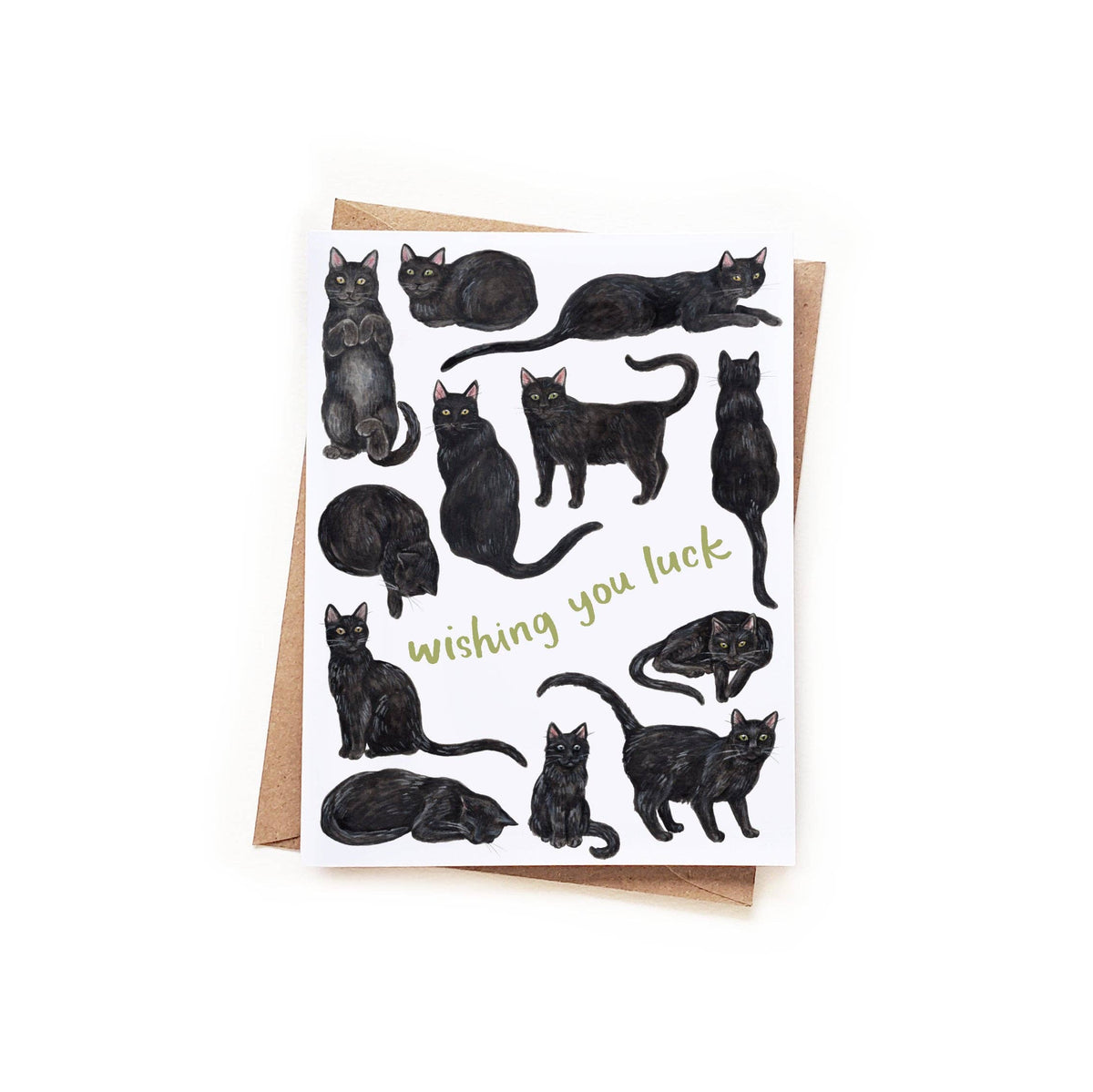 Wishing You Luck Black Cats Card