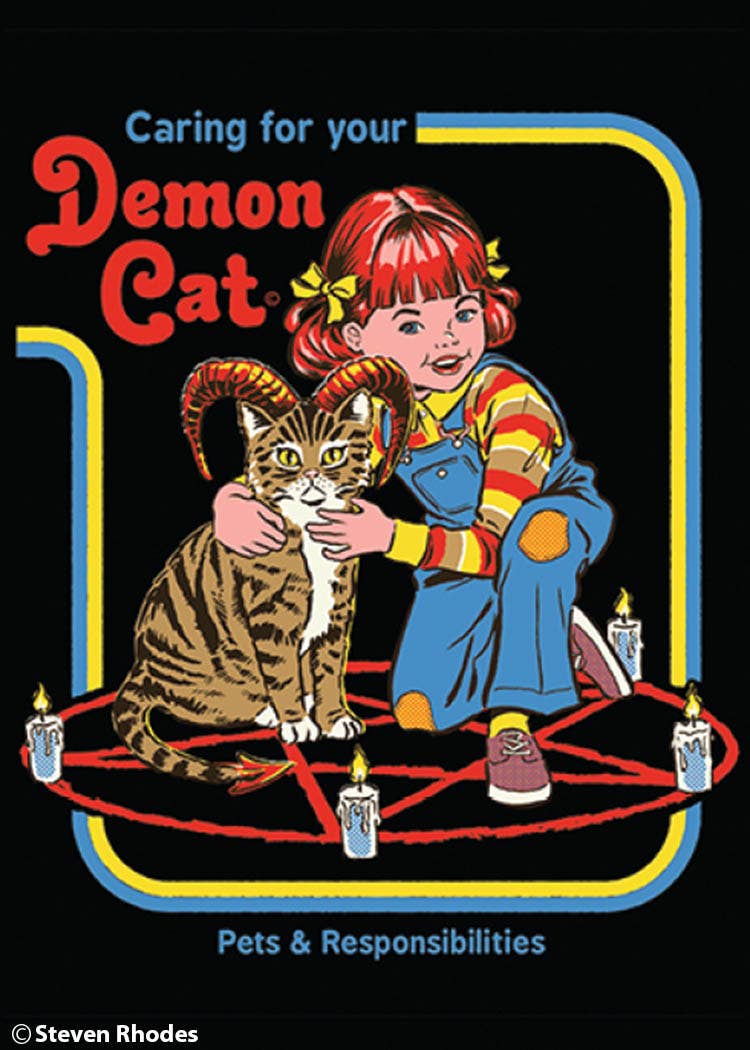 Caring for your demon cat magnet