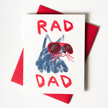 Rad Dad - Risograph Card