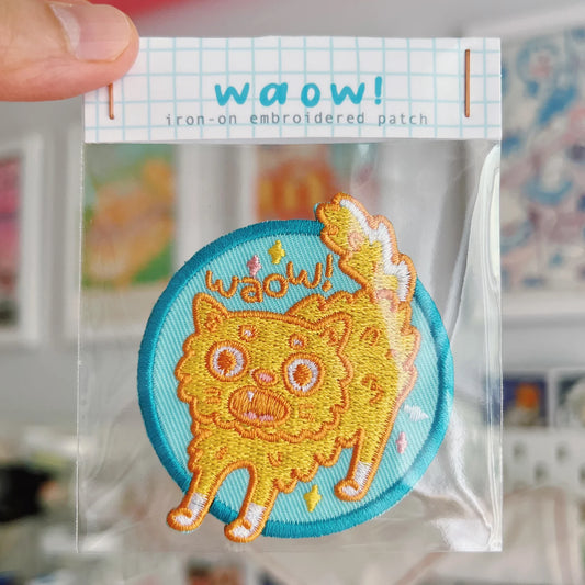 Waow! Cat iron-on patch