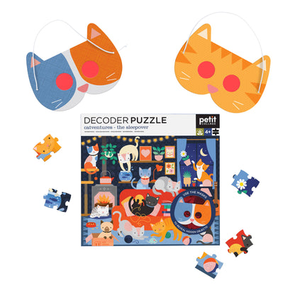 Chronicle Books - Catventures - The Sleepover: 100-Piece Decoder Puzzle