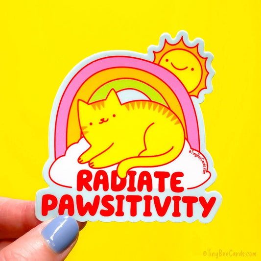 Radiate "Paw-sitivity" Cat Vinyl Sticker