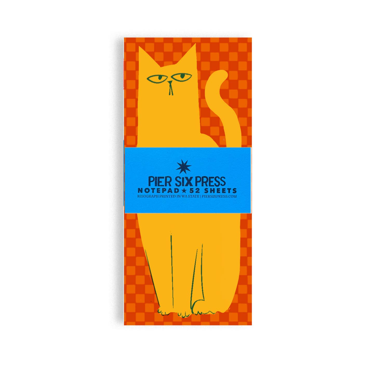 Tall Cat - Risograph 'Memo Maker' Notepad