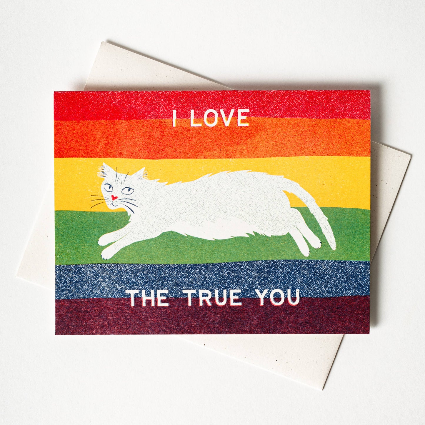 I Love The True You - Gay Pride Risograph Card