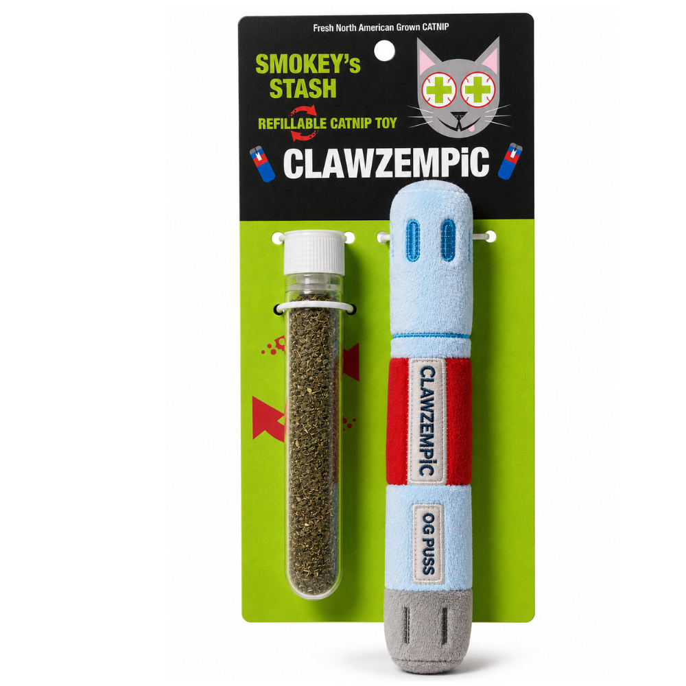 Clawzempic Refillable Catnip Toy with North American Catnip