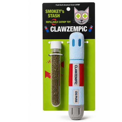 Clawzempic Refillable Catnip Toy with North American Catnip