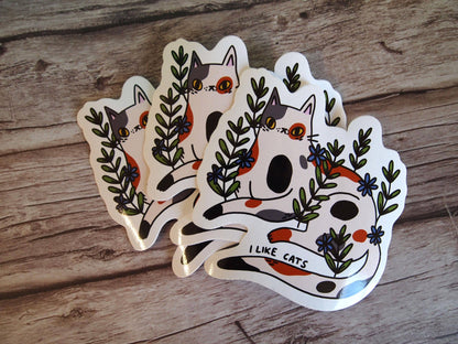 Calico Cat Vinyl Decal Sticker