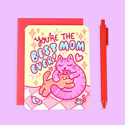 Best Mom Cat | Mother's Day | Card with Envelope