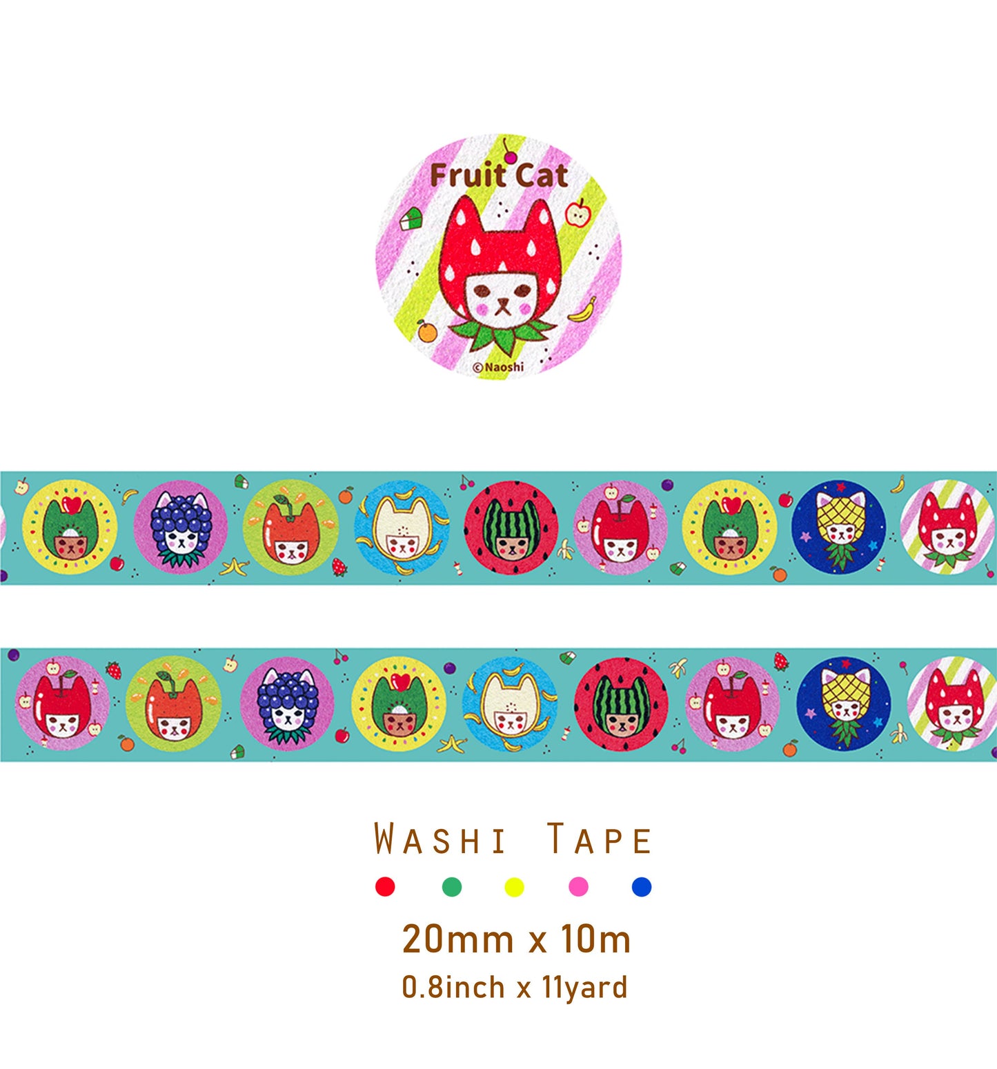 Washi Tape: Fruit Cats