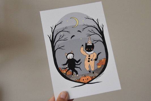 Spooky Cats 5x7 Print