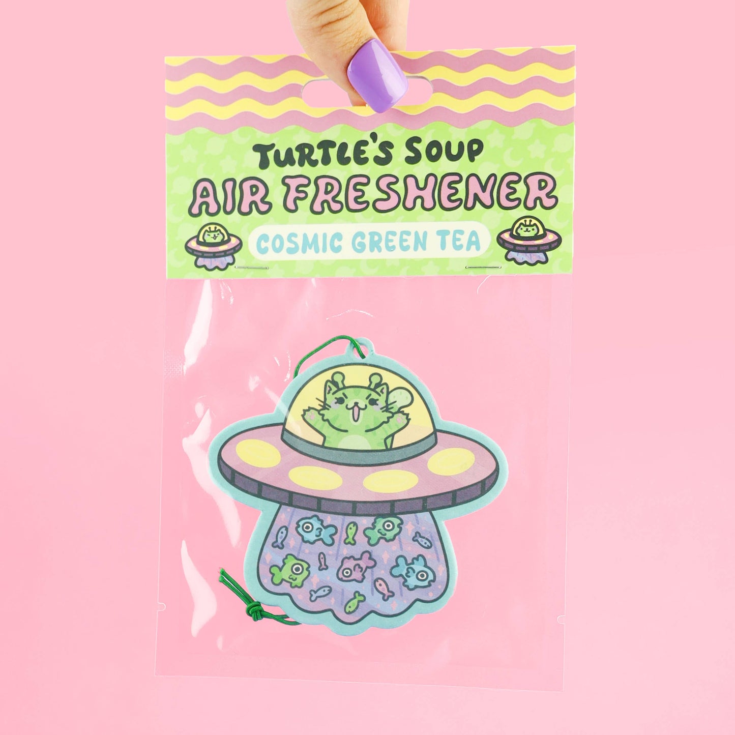 Turtle's Soup - UFO Kitty, Cats, Alien, Car Decor, Cute, Air Freshener
